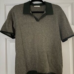 Marine Layer Green and Gray Polo Shirt